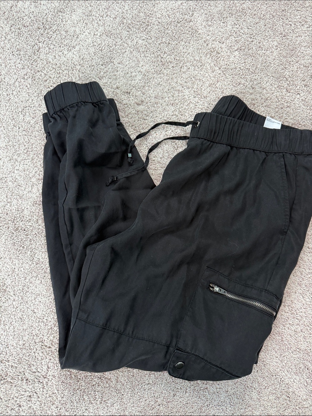 Banana Republic Black Drawstring Cargo Joggers
